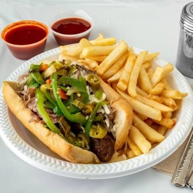 Italian Combo with Sausage Sandwich.