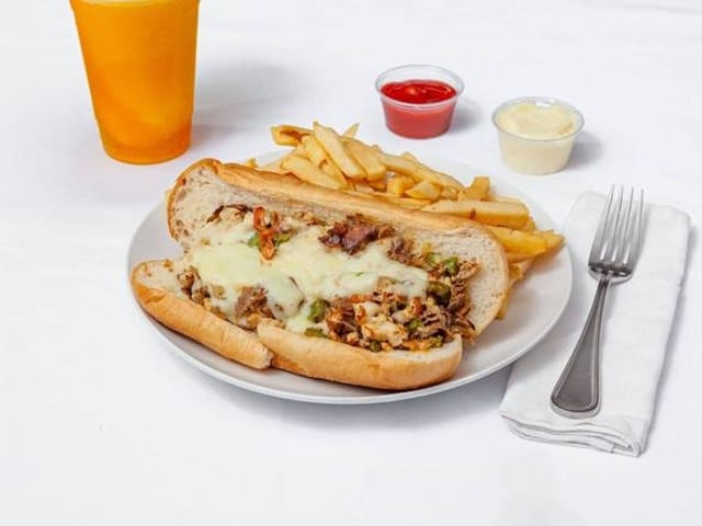 Crispy Philly Buffalo Chicken Sandwich.